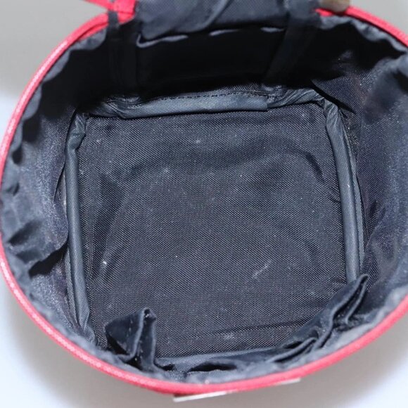 BURBERRY Vanity Cosmetic Pouch Canvas Red Auth ti2868 - Picture 11 of 16